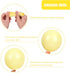 135pcs 18 12 10 5 Inch RUBFAC Pastel Yellow Balloons, Latex Light Yellow Balloon Different Sizes for Garland Arch Baby