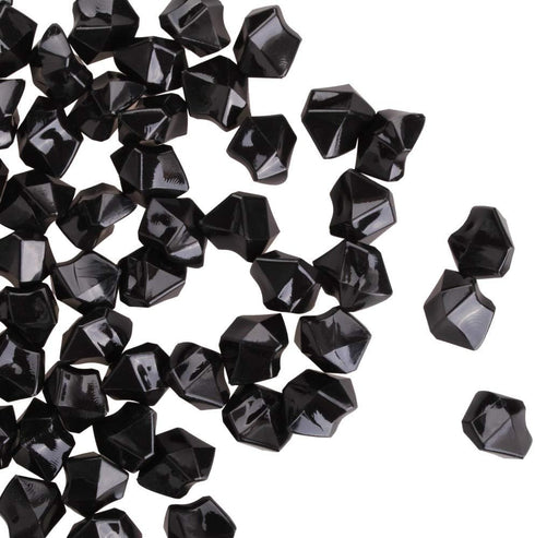 PMLAND Clear Fake Ice Rocks – 550 Pcs Large Black Acrylic Gems, 3 Lbs Bulk Vase Filler for Parties & Decor