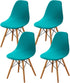 HAOYONG Mid Century Modern Dining Chair Covers, Printed Shell Chair Cover for Kitchen, Office, Set of 4
