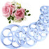 KALAIEN Rose Flower Cutters Set: Gumpaste Flowers Modelling Tools for Cake Decorating, 6 Plunger Cutter Mold