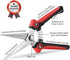 WYF Pruning Scissors, Professional Garden Shears, Sharp Stainless Steel Blades, Hand Pruner for Harvesting, 8.1IN (Red)