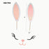 Easter Bunny Cake Topper with Eyelashes, Easter Party Cake Decoration Supplies for Birthday, Wedding, Baby Shower