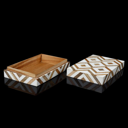 Handicrafts Home Handmade Marquet Array Collection Decorative Jewelry Box Organizer, Antique Coffee Table Storage