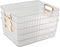 Bringer 4-Pack Clear Plastic Storage Bin, Multi-use Organizer Bins
