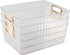 Bringer 4-Pack Clear Plastic Storage Bin, Multi-use Organizer Bins