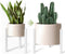 IZIDDO Adjustable Plant Stand Indoor, White Metal Planter Stands Outdoor, Mid Century