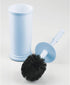 mDesign Toilet Bowl Brush and Holder - Covered Bathroom Toilet Brush - Standing Toilet Bowl Scrubber in Modern Holder