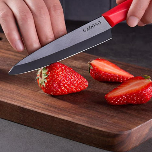 GAOGAO Kitchen Bar Ceramic Steak Knife Set, Super Sharp Knives, 6 Pcs