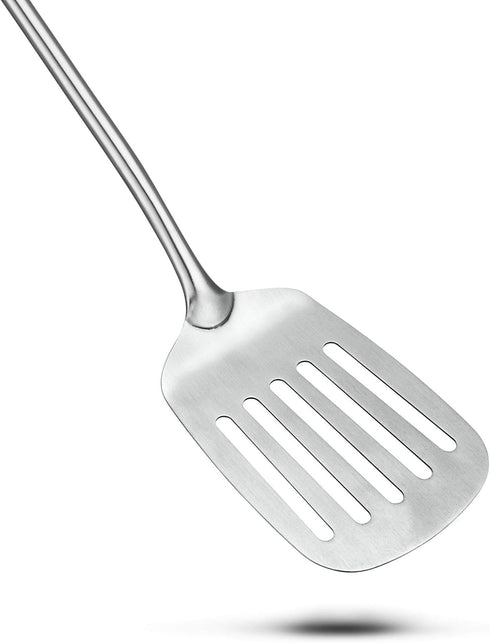 Stainless Steel Slotted Spatula Turner Cooking Utensil - Will Last Your Kitchen a Lifetime, Guaranteed - Meticulous Craftsmanship, Sleek Modern Design by Soltam Professional Cookware