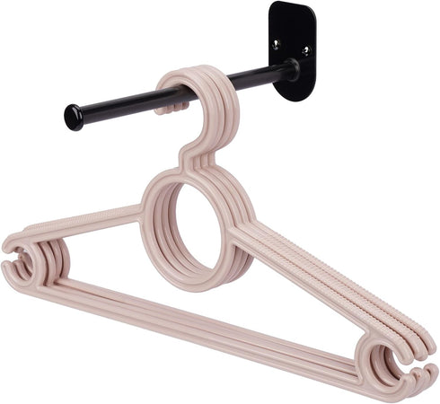 Single Section Wall Mount Stainless Steel Clothes Hanger Storage Rack Organizer, Adhesive or Drilling Installation