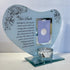 Her Smile Inspirational Poem, Candle and Photo Holder Glass Memorial Plaque