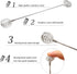 Honbay 4PCS Albumen Stainless Steel Honey Dipper Sticks Honey Spoon Dippers Stir Sticks Mixing Spoon for Honey Melted