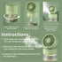 Personal Cooling Fan and Small Air Humidifier 350ml with LED Night Light, USB Charging for Office