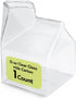 Restaurantware 12 Ounce Glass Milk Carton 1 Reusable Milk Carton Creamer -
