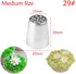 beyonday 3pcs Grass Cream Icing Nozzles, Cupcake Practical Piping Tips, Stainless Steel Pastry Decorating Tool