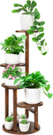 4 Tier Tall Plant Stand Indoor, Wood Corner Plant Shelf for Multiple