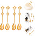 ABOOFAN 8PCS Stainless Steel Golden Coffee Cake Spoons, Small Teaspoon for Ice-Cream, Soup