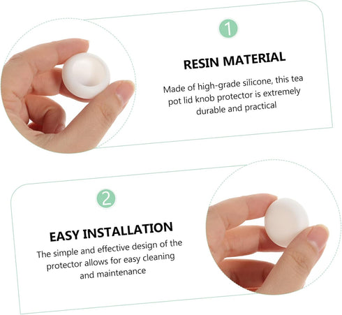 2pcs Teapot Lid Silicone Sleeve, Teapot Accessories, Silicone Hot Handle Holder, Oven Knob Cover, Tea Kettle Lid Knob