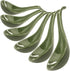 Green Ceramic Soup Spoons Set of 6 - 6.75 Inch Ramen Spoons for Cereal, Noodles, Stews, Dishwasher Safe
