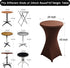 ChaiSang 2Pack 24x43 Inch Round Cocktail Spandex Fitted Table Cover - Stretch Elastic High-Top Tablecloth for Bistro