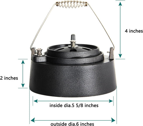 KAMaster Cast Iron Chimney Cap Daisy Wheel Compatible with Large&Medium Big Green Egg,Dual Function Metal Top