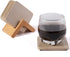 Koville Set of 6 Natural Marble Coasters for Coffee Table with Holder,