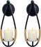 Aimto Wall Sconce Candle Holder Black Wall-Mount Metal Candle Holders Hanging Iron