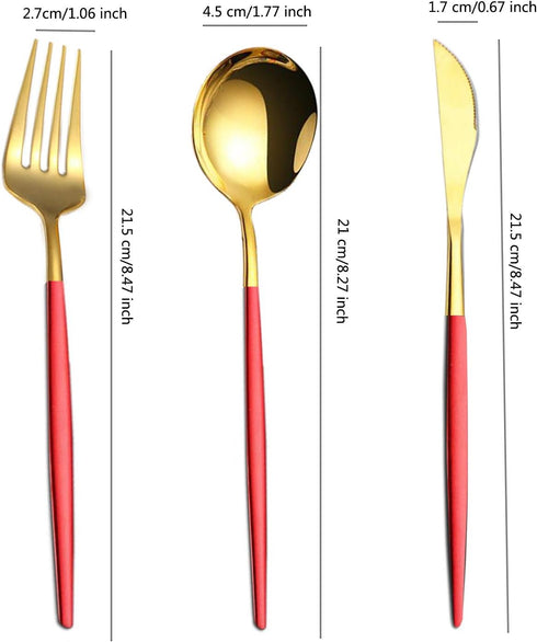 Reusable Utensils Set with Case, Travel Flatware Set for Home, Office, School, Camping