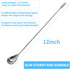 6 Pcs 12 Inch Bar Mixing Spoon Cocktail Spoon Stainless Steel Bar Long Spoon With Spiral Pattern