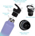 Neihepal 24oz Insulated Water Bottles Bulk 4 Pack, Stainless Steel Double Wall Sport Bottle with Straw Lid, Metal