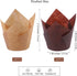 Aodaer 240 Pieces Mini Tulip Baking Cups Muffin Liners Cupcake Cases Baking Cup Holders for Wedding, Birthday, Baby Shower, Brown, Natural by Aodaer