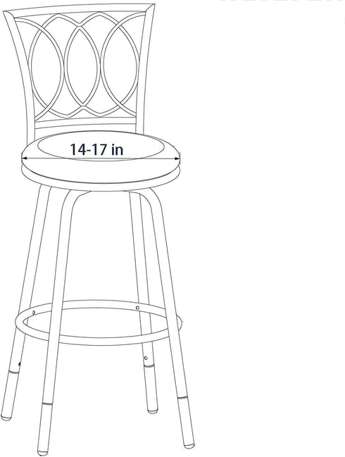 Pack 4 Counter Deisy Dee of Polyester Round Bar Stool Covers - Printed Design, Stretchable and Washable - Perfect