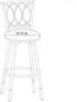 Pack 4 Counter Deisy Dee of Polyester Round Bar Stool Covers - Printed Design, Stretchable and Washable - Perfect