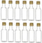 Nakpunar 12 pcs 50 ml Clear Plastic Liquor Bottles with Gold Cap - MADE IN USA