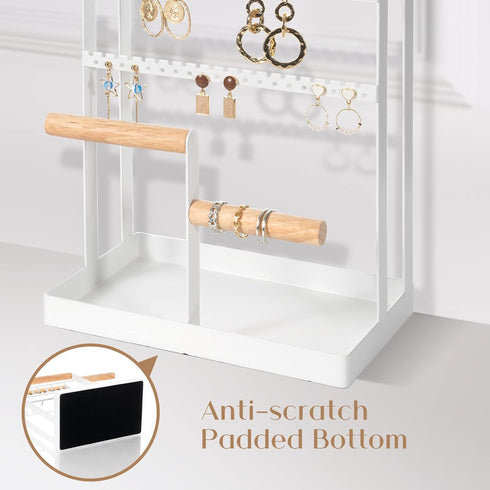 ProCase 6 Tier Jewelry Organizer Stand, Necklace Holder with 15 Hooks, Jewelry Tower Display Rack for Earrings, Rings -