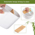 Bamboo Electric Toothbrush Holder, Bathroom Storage Organizer for Toothpaste, Floss, Razor, White
