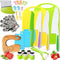 Kids Safe Knife Set for Toddlers, Real Cooking Tools with Gloves, Cutting Board & Crinkle Cutters