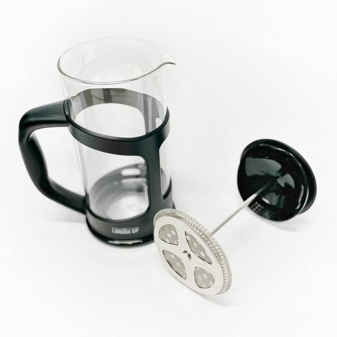French Press Immersion Brewer Coffee Maker with Stainless Steel Filter System, 12oz, Black