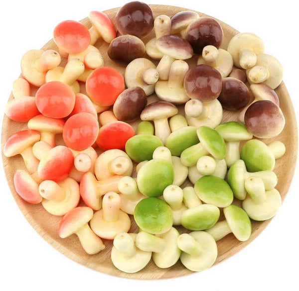 Gresorth 30pcs Mini Artificial Mushroom Decoration Fake Vegetable Ornament Lifelike Faux Fruit