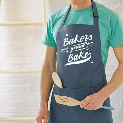 Funny Baking Aprons for Women Men, Cute Kitchen Cooking Apron with 2 Pockets, Gifts for Bakers