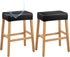 Lufyzora PU Leather Bar Stool Covers Rectangular, 100% Waterproof Stool Covers Rectangle Super