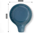 Ceramic Spoon Holder, Large Lace Embossed Spoon Rest for Kitchen Countertop, 5.5inch Utensil Tray (Grayish Blue)