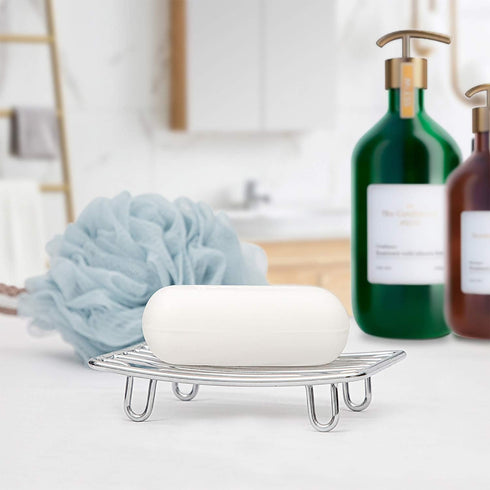 Bar Soap Dish Holder for Shower Bathroom, Stainless Steel Rust Proof Self Draining, Chrome-1 Pack