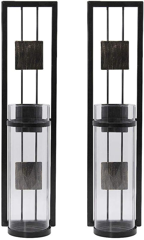 Set of 2 Wall Sconce Candle Holder Metal Wall Decorations for Living Room, Bathroom, Dining Room