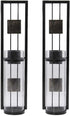 Set of 2 Wall Sconce Candle Holder Metal Wall Decorations for Living Room, Bathroom, Dining Room