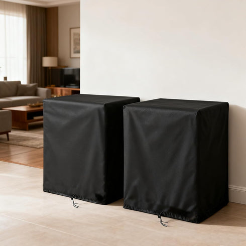 Set 2, -20"W 12"D 23.6"H End Tables Cover for FROMJBEST Black End Table of Dust-proof Side Table Covers for Living Room