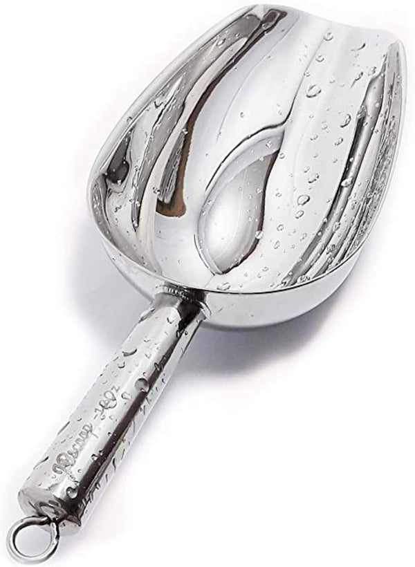 JBscoop 9.6 Inch Stainless Steel Heavy Duty Food Scoop, 8 Oz, Dishwasher Safe for Kitchen Bar Party Wedding