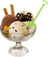 Mini Shovel Shape Spoons, Cute Disposable Plastic Dessert Spoons, Ice Cream Spoon Shovels, 100 Pieces, Green