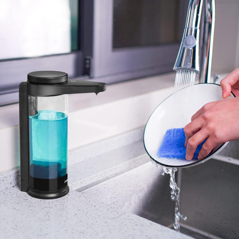 AIKE Touch-Free Automatic Liquid Soap Dispenser - 17oz Rechargeable for Kitchen Dish Soap