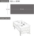 63" 19.7" Modern Coffee Table Cover with Pockets, Scratch-Resistant Coffee Table Runner for Winter & Spring, Warm Soft